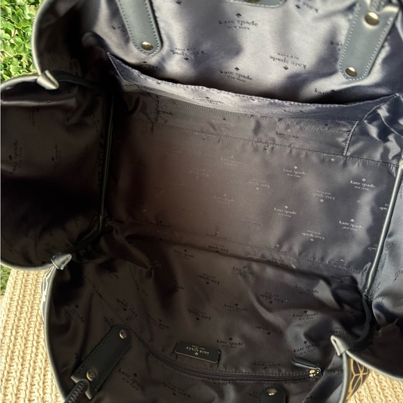 Kate Spade Navy and Cream Spade Floral Large Tote Bag - Picture 6 of 7